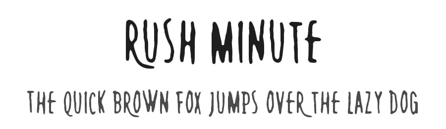 Rush Minute by Juha Korhonen — Script Handwritten Font