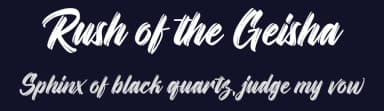 Rush of the Geisha by Octotype  | Thomas Boucherie — Script Handwritten Font — thumbnail 2