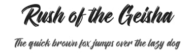 Rush of the Geisha by Octotype  | Thomas Boucherie — Script Handwritten Font — thumbnail 1