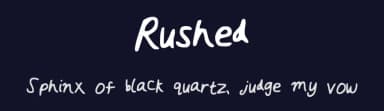 Rushed by sljasdkfbfdba — Script Handwritten Font — thumbnail 2