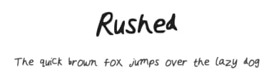 Rushed by sljasdkfbfdba — Script Handwritten Font — thumbnail 1