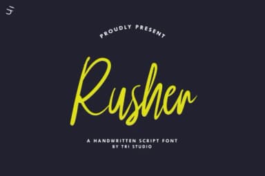 Rusher Font by 78soeef Design — Script Handwritten Font — thumbnail 1