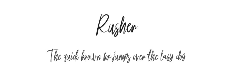 Rusher by Ahgo Studio — Script Handwritten Font
