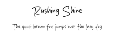 Rushing Shine by MJType — Script Handwritten Font — thumbnail 1