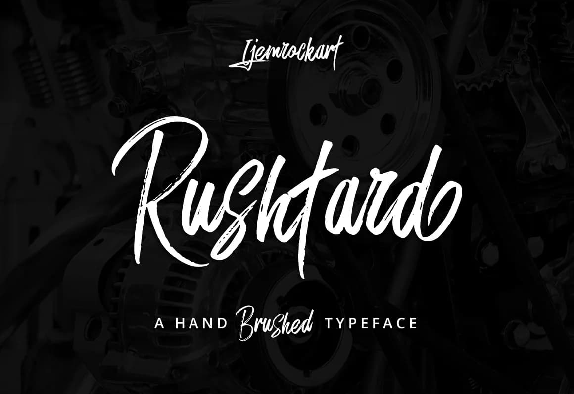 Rushtard Brush Font by Ijem RockArt — Script Handwritten Font