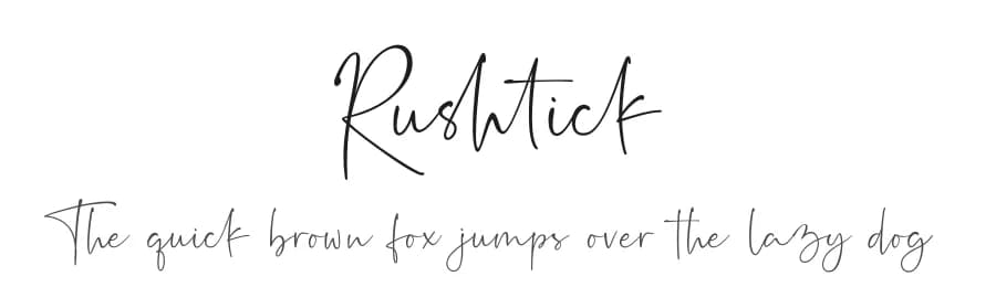 Rushtick by Ef Studio — Script Handwritten Font