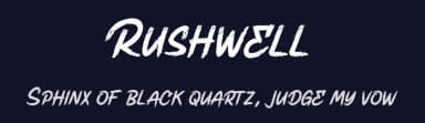 Rushwell by Variatype — Script Handwritten Font — thumbnail 2