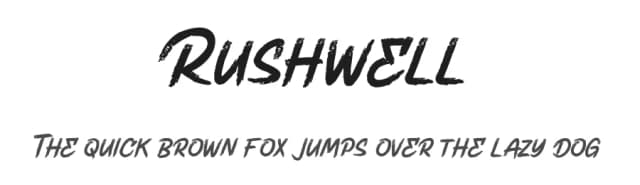 Rushwell by Variatype — Script Handwritten Font