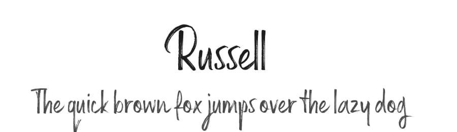 Russell by Tom Chalky — Script Handwritten Font