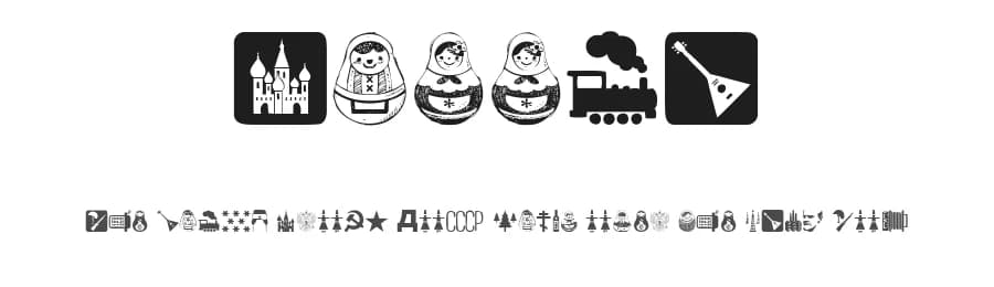Russia by Woodcutter — Dingbats Font