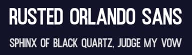 Rusted Orlando Sans by Runsell Studio — Sans Serif Font — thumbnail 2