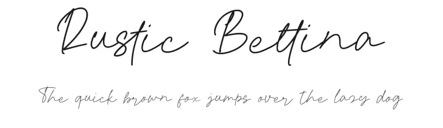Rustic Bettina by Salamahtype.com — Script Handwritten Font