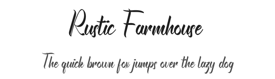 Rustic Farmhouse by Behind the Ink — Script Handwritten Font