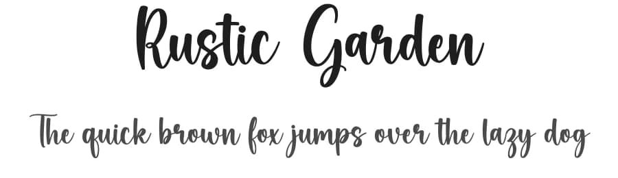 Rustic Garden by Graphix Line Studio — Script Handwritten Font
