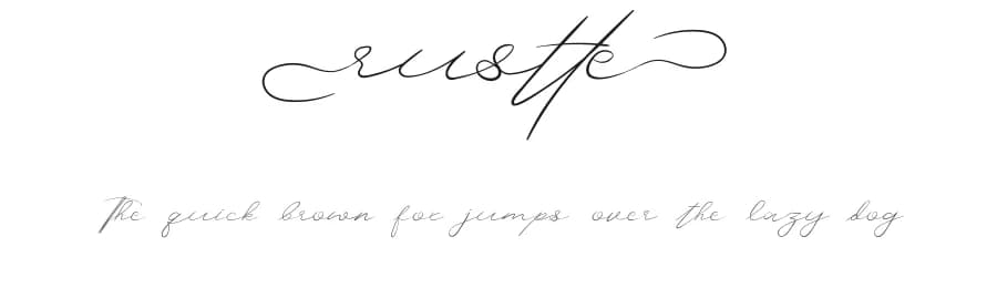 Rustte by Calligraphy Fonts — Script Handwritten Font
