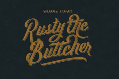 Rusty the Buttcher Font by lickermelody — Script Handwritten Font — thumbnail 2