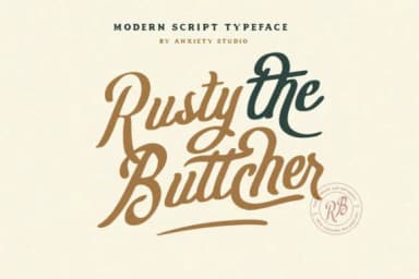Rusty the Buttcher Font by lickermelody — Script Handwritten Font — thumbnail 8