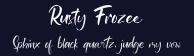 Rusty Frozee by Azcreative Studio — Script Handwritten Font — thumbnail 2
