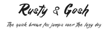 Rusty & Gosh by dcoxy - Greg Medina — Script Handwritten Font — thumbnail 1
