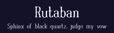 Rutaban by Jason Pagura — Serif Font — thumbnail 2