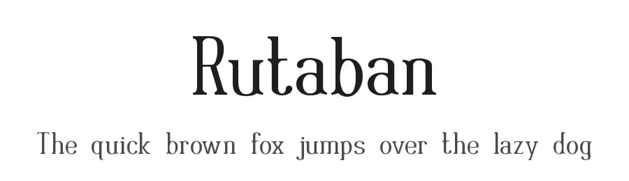Rutaban by Jason Pagura — Serif Font — preview 1