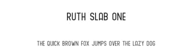 Ruth Slab One by Jose Avero — Sans Serif Font — thumbnail 1