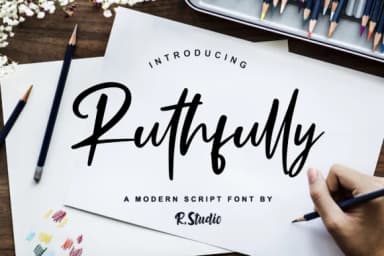 Ruthfully Font by R. Studio — Script Handwritten Font — thumbnail 1