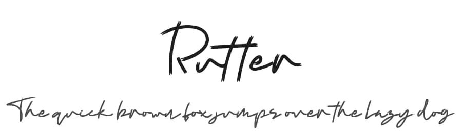 Rutter by Letterara — Script Handwritten Font