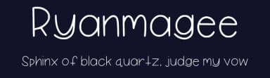 Ryanmagee by Rachel Greenwald — Script Handwritten Font — thumbnail 2