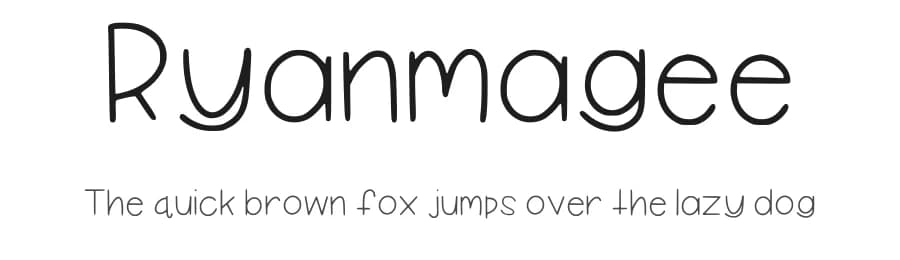 Ryanmagee by Rachel Greenwald — Script Handwritten Font