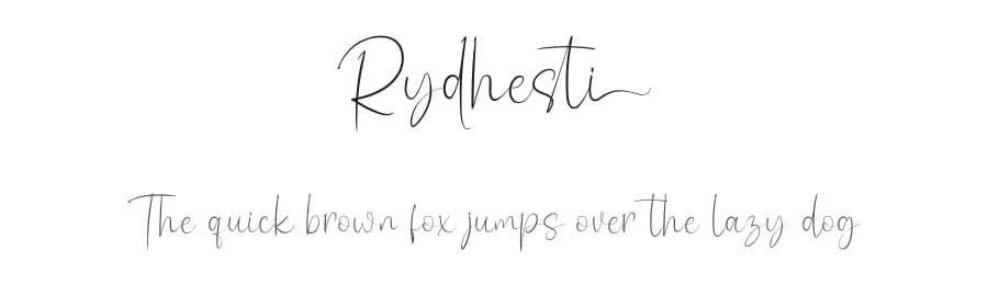 Rydhesti by twinletter — Script Handwritten Font