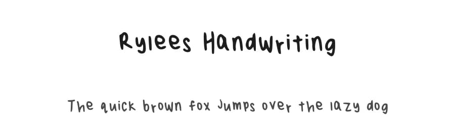 Rylees Handwriting by Rylee McKinstry — Script Handwritten Font