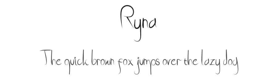 Ryna by Jadatype — Script Handwritten Font