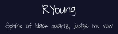 RYoung by Rachel — Script Handwritten Font — thumbnail 2