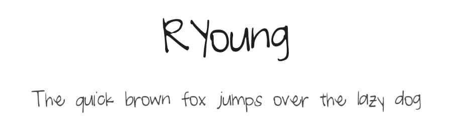 RYoung by Rachel — Script Handwritten Font