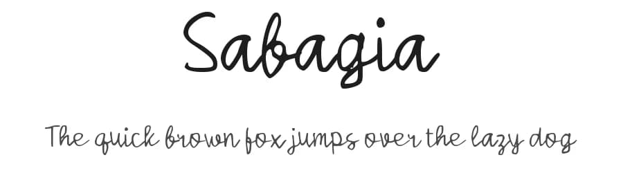 Sabagia by wepfont.com — Script Handwritten Font