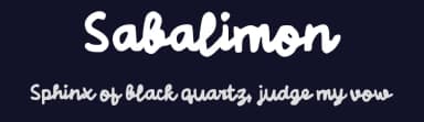 Sabalimon by wepfont.com — Script Handwritten Font — thumbnail 2