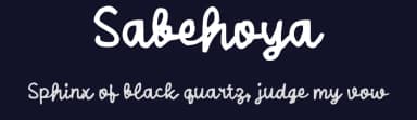 Sabehoya by wepfont.com — Script Handwritten Font — thumbnail 2