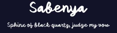 Sabenya by wepfont.com — Script Handwritten Font — thumbnail 2
