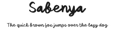 Sabenya by wepfont.com — Script Handwritten Font — thumbnail 1