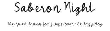 Saberon Night by wepfont.com — Script Handwritten Font — thumbnail 1