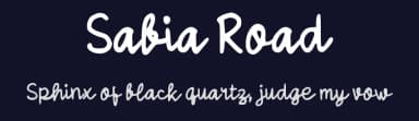 Sabia Road by wepfont.com — Script Handwritten Font — thumbnail 2
