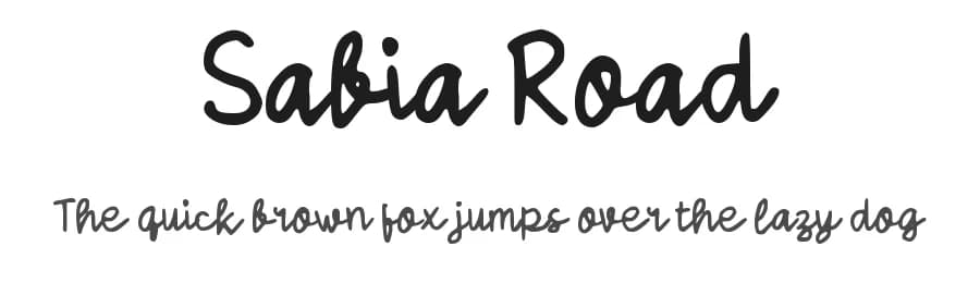 Sabia Road by wepfont.com — Script Handwritten Font — preview 1