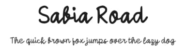 Sabia Road by wepfont.com — Script Handwritten Font — thumbnail 1