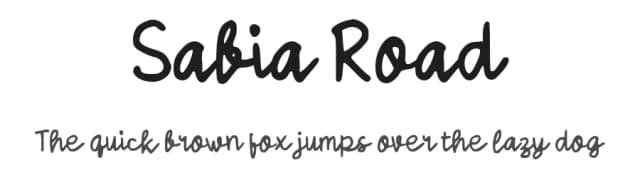 Sabia Road by wepfont.com — Script Handwritten Font