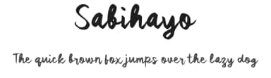 Sabihayo by wepfont.com — Script Handwritten Font — thumbnail 1