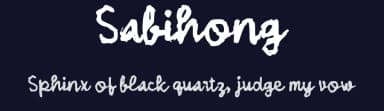 Sabihong by wepfont.com — Script Handwritten Font — thumbnail 2
