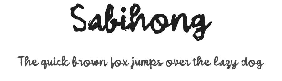 Sabihong by wepfont.com — Script Handwritten Font