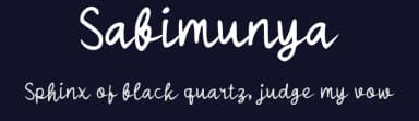 Sabimunya by wepfont.com — Script Handwritten Font — thumbnail 2