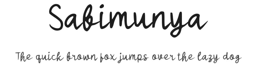 Sabimunya by wepfont.com — Script Handwritten Font